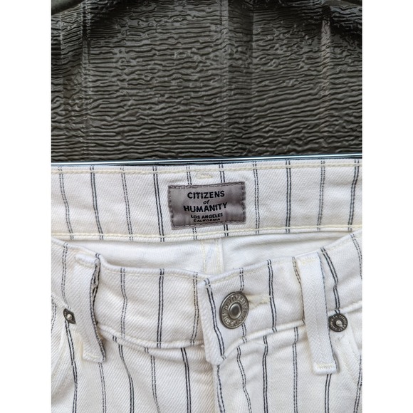 Citizens of Humanity Anthro Rocket Crop Striped High Rise Skinny Jeans - Picture 5 of 8